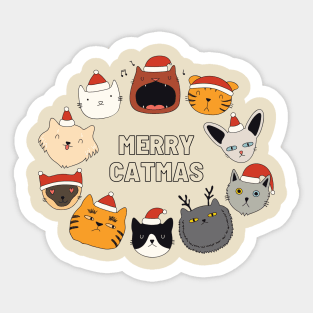 Merry Catmas Sticker